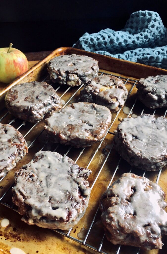 Buckwheat apple fritters fall recipe.