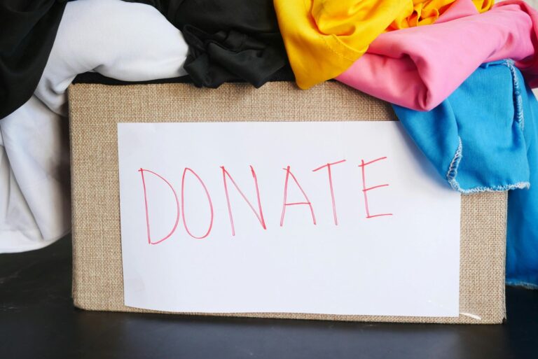 ways you can repurpose old clothes, including donating them.